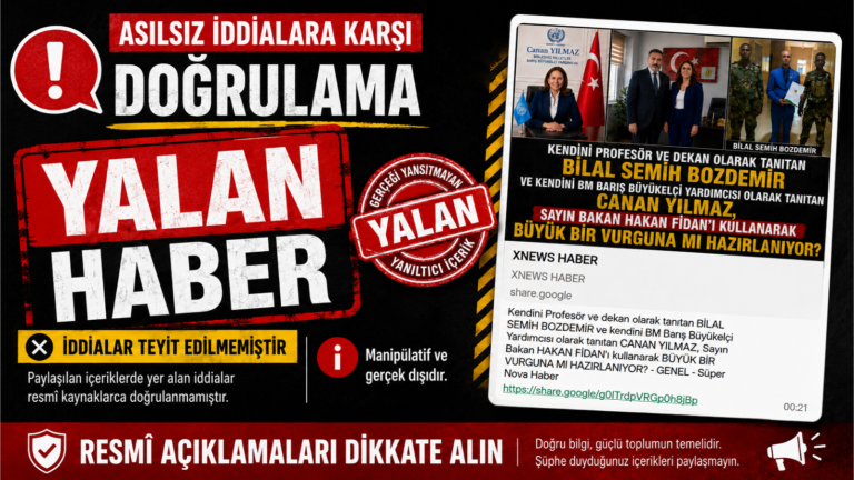 Yalan haber ve yanıltıcı iddialara karşı kamuoyu doğrulama manşet görseli